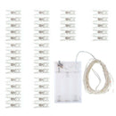 4m LED String Lights Card Photo Clip Holder Fairy Garland Lamp (Warm White)