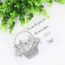 Flower Basket Scrapbook Diy Photo Album Card Transparent Silicone Rubber Stam ME
