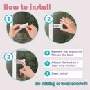 Sliding Door Locks For Child Protection, For Closets, Showers, Windows, War
