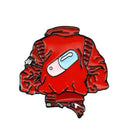 Creative Red Geometric Brooches Capsule Badges Jacket Backpack Decor Gift A