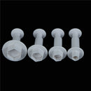 4pcs Hexagon Plastic Cookie Cutter Fondant Cutter Mold Cake Decorating Tool  Z