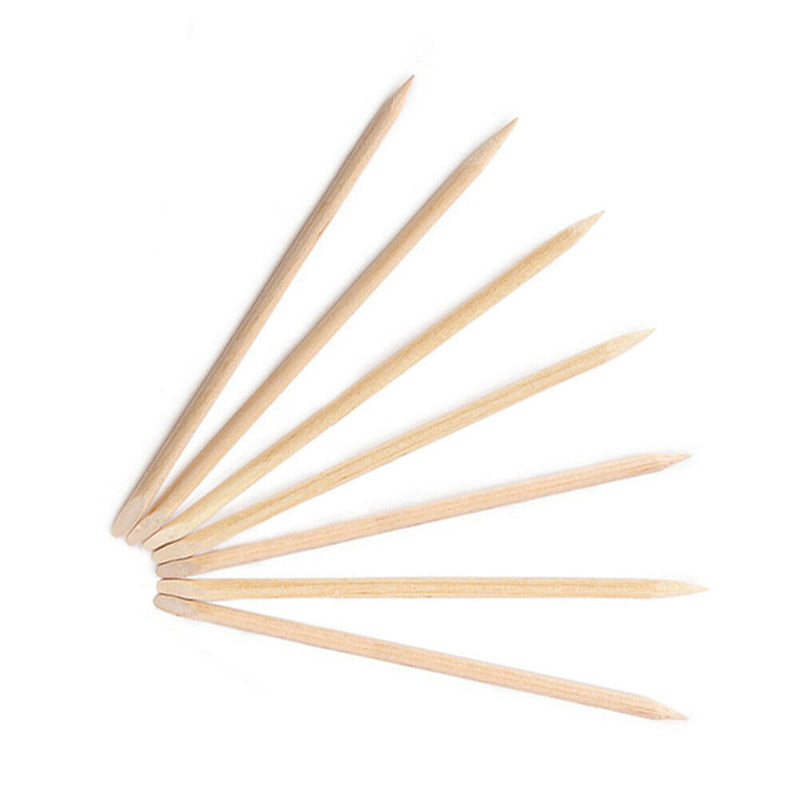 100pcs Multifunction Nail Art Tool Wooden Stick Kit for Cleaning Cuticle