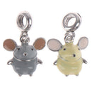 2pcs/set Enamel mouse pendant bangle trinket animal jewelry for women gift  BX