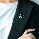 Creative Jigsaw Puzzle Brooch Short Hair Beauty Pins Jacket Badge (Style 2) A