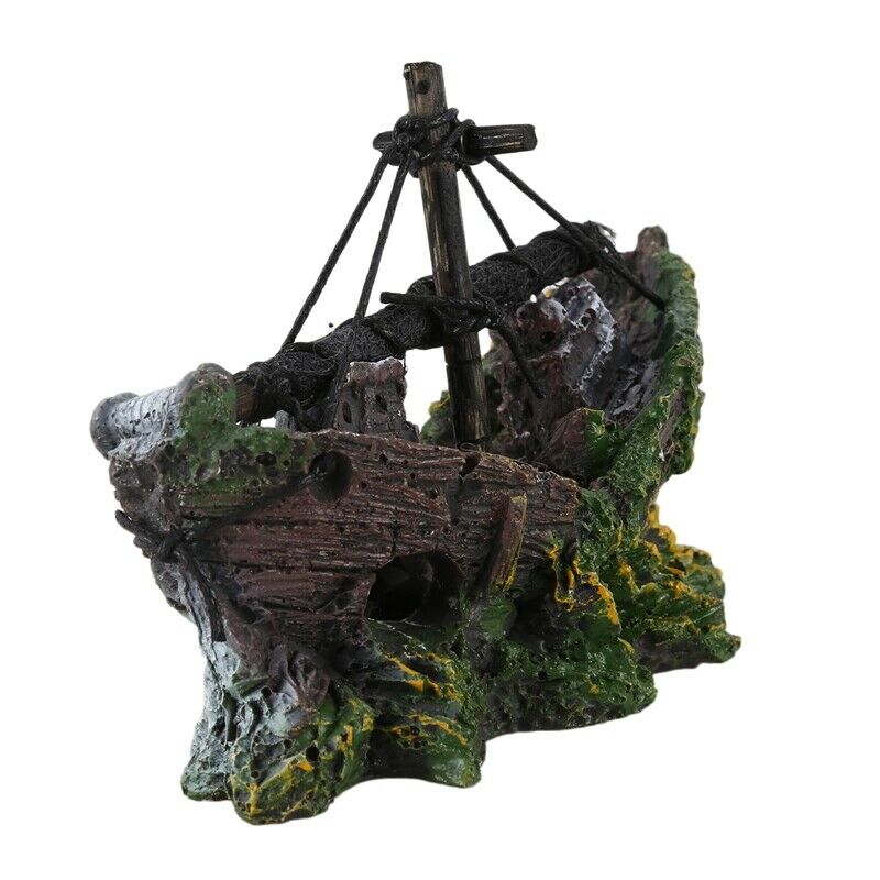 Boat ornament in fish tank Fishing decoration 100% Safety tank decoration X2Q4