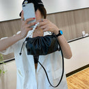 Women Irregular Handbag Alligator PU Chain Crossbody Underarm Bags (Black) A