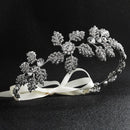 Flower Bridal Headpiece Rhinestone Leaf Wedding Headband Tiara Jewelry Handm ME