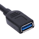13inch Super Speed USB 3.0 Type A Male to Female BLACK Extension Cable