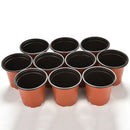 10X Mini Plastic Round Flower Pot Terracotta Nursery Planter Home Garden Decormo