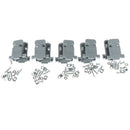 5Sets connector serial DB9 & grey hood DB9 plastic shell with screws OZ