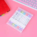 12pcs Marker Pens Soft writing Headed Fluorescent Pen Art Highlighter Drawing ME
