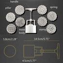 8 Styles Stamps Round Flower Moon Cake Mold Mould White Set Mooncake 75g DIY