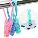 Pack of 12 Clothes Peg Clip Pins Rope Hanging Clothesline Windproof Hanger  V4L1