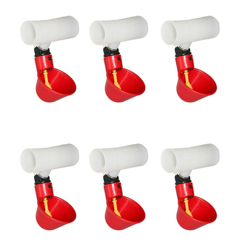 10Pcs Chicken Bird Poultry Water Feeder Auto-Drinker Nipple Drinking Cup Set