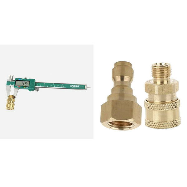 2pcs Brass Pressure Washer Parts Quick Connector Fittings M14 x 1.5 Male &