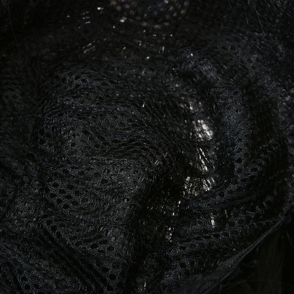 Women Silky Black Straight Bobo Hairstyle Middle Parted Wig Hairpiece #JT1