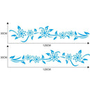 1 Pair Car Stickers Natural Flower Vine Auto Body Styling Decals (Blue)