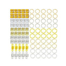 100Pcs Hair Coil Dreadlocks Beads Cuffs Braiding Clips Spring Twisted Braid U3W4