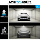 80W E27 Led Fan Garage Light 360 Degrees Deformable Led High Bay Industrial  Hn