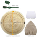 10 Inch Bread Proofing Basket - Banneton Proofing Basket + Cloth Liner + Do