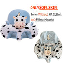 Cute Baby Sofa Cover Learning to Sit Seat Feeding Chair Case N/Cotton (A) A