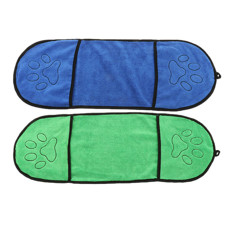Set of 2 Super Absorbent Dog Drying Towel Microfiber Bath Towel with Hand