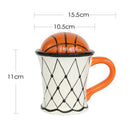 Cute Creative Coffee Milk Mug Basketball Pattern Breakfast Oatmeal Ice Crea
