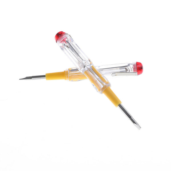 2Pcs AC/DC 100-500V LED Light Screwdriver Electrical Tester Pen Double Head JR