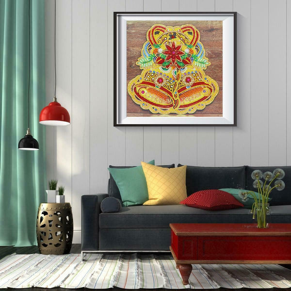 5D DIY Special Shaped Diamond Painting Christmas Bell Embroidery Kit Decor