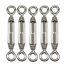 M4 Stainless Steel 304 Eye & Eye Turnbuckle Wire Rope Tension (5Pcs)