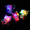 Light Up Pacifier LED Colorful lights Rave Party Glow Whistle Glow Lanyard M3N2