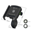 Stable Motorcycle Handlebar Phone Holder+QC3.0 Smart Quick Charger Black