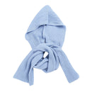 Women Winter Knit Hooded Scarf Winter Autumn Pullover Headscarf Hoodie Hat Solid