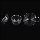 3X 350ml Heat Resistant Glass Round Shaped Tea Cup Flower Teacup w/Infuser JPG