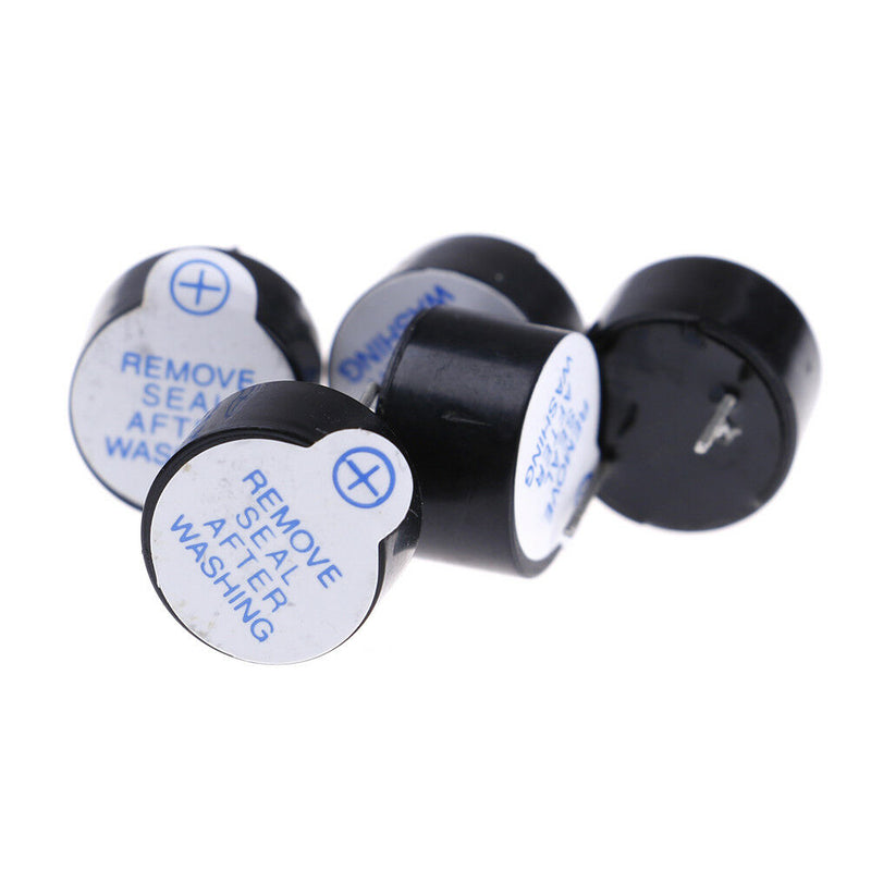 5PCS 5V Active Buzzer Magnetic Long Continous Beep Tone Alarm Ringer 12MM Tg