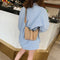 Women Handmade Straw Woven Shoulder Bags Beach Messenger Handbags (Brown)