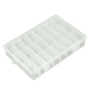 Electronic Parts Plastic Detachable 24Slots Storage Case Box 19.5x13cm O4V4