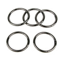 5pcs Round Carabiners Spring Buckles Snap Hook Keychain Holder Black 51mm