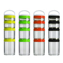 Removable Handle Keep Fresh Twisting Lock Storage Jar Four Containers Easy Clean