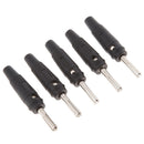 5Pieces 4mm Wire Audio Speaker Cable Banana Plug Connectors Adapter black