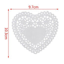 100x 4 inch White Love Heart Paper Lace Doilies doily For cardmaking scrapb M8Z5