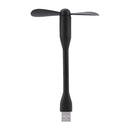 Mini Flexible USB Fan for Power Bank Laptop PC Computer AC Charger (Black)