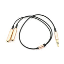 3.5MM Jack Plug Y Splitter Audio Stereo Extension Earphone HeadphoneCableGol Ew