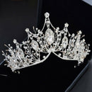 New Big Baroque Handmade Crystal Princess Crowns For Queen Rhinestone Tiara Y5O7