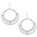 Moon Shaped Metal Wire Wreath Frame Form Hanger Pack of 2, 28cm(11inch)
