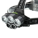 3xT6+2xXPE 1500LM 15W LED Headlamp Rechargeable Head Light Flashlight Torch