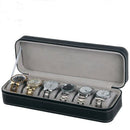6 Slot Watch Box Portable Travel Zipper Case Collector Storage Jewelry Stor