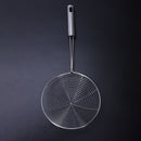 Home Wall Grip Stainless Steel Spiral Net Strainer Ladle 17.5cm