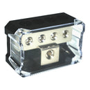 4Way Audio Amp Power/Ground Splitter Distribution Block 1*0ga In 4*4ga Out