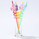 4pcs Disposable Unicorns Shape Hard Straws Birthday Decoration Tableware de ME